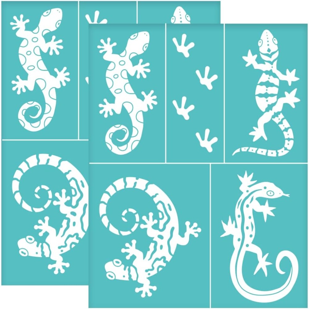 Silk Screen Printing - 2 stuks 8,6x11 inch hagedis zelfklevende