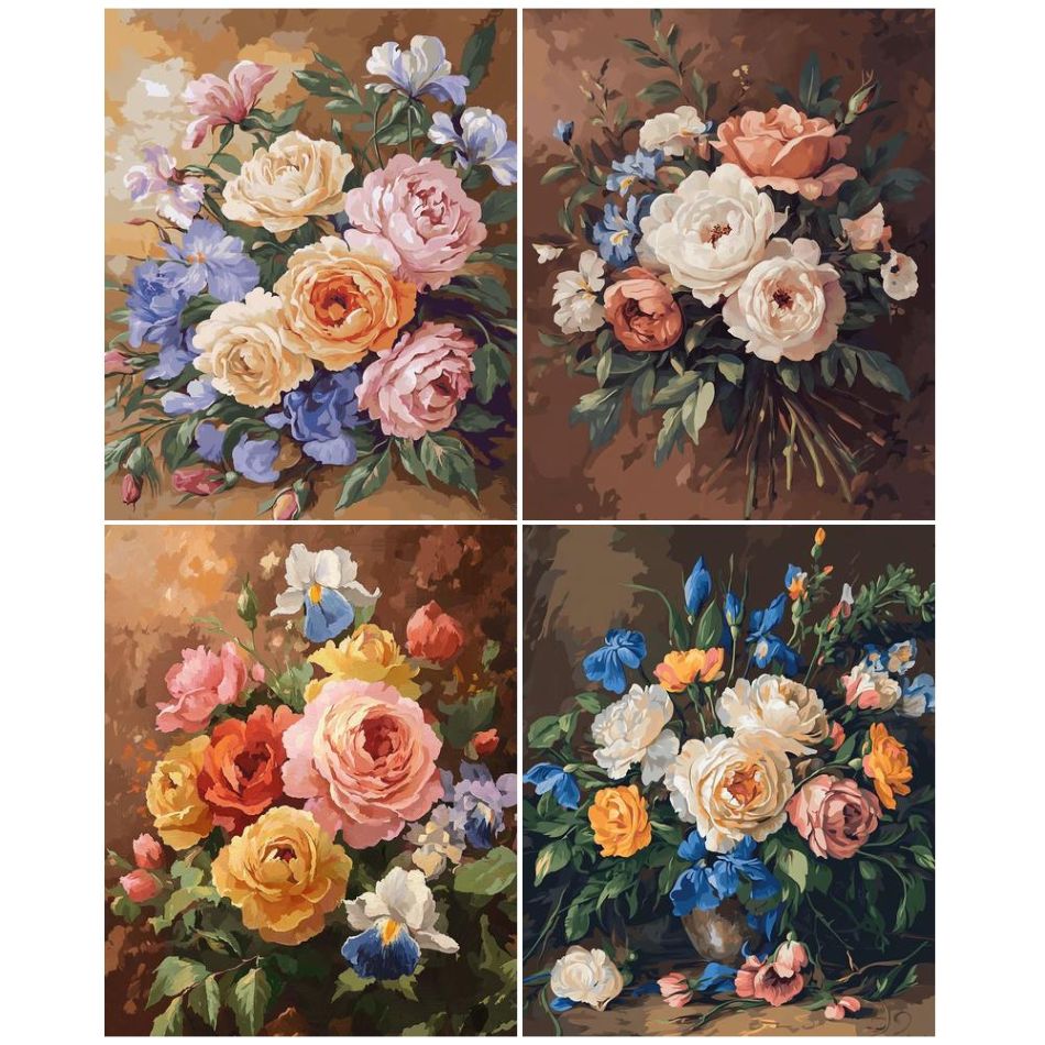 Art Craft Decoration Ideas - CHENISTORY Bloemen 5D Diamant Schilder Kits
