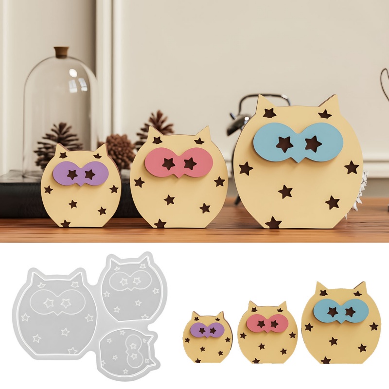 Art Craft Show - Uil Desktop Ornament Siliconen Mal DIY