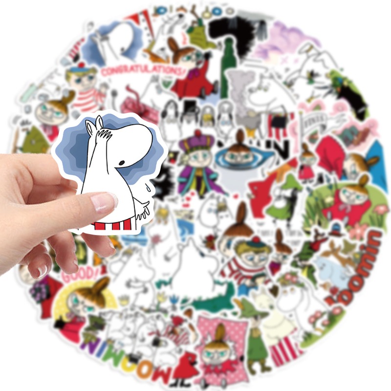 Artwork Craft - 50 stuks Moomin waterdichte zelfklevende stickers