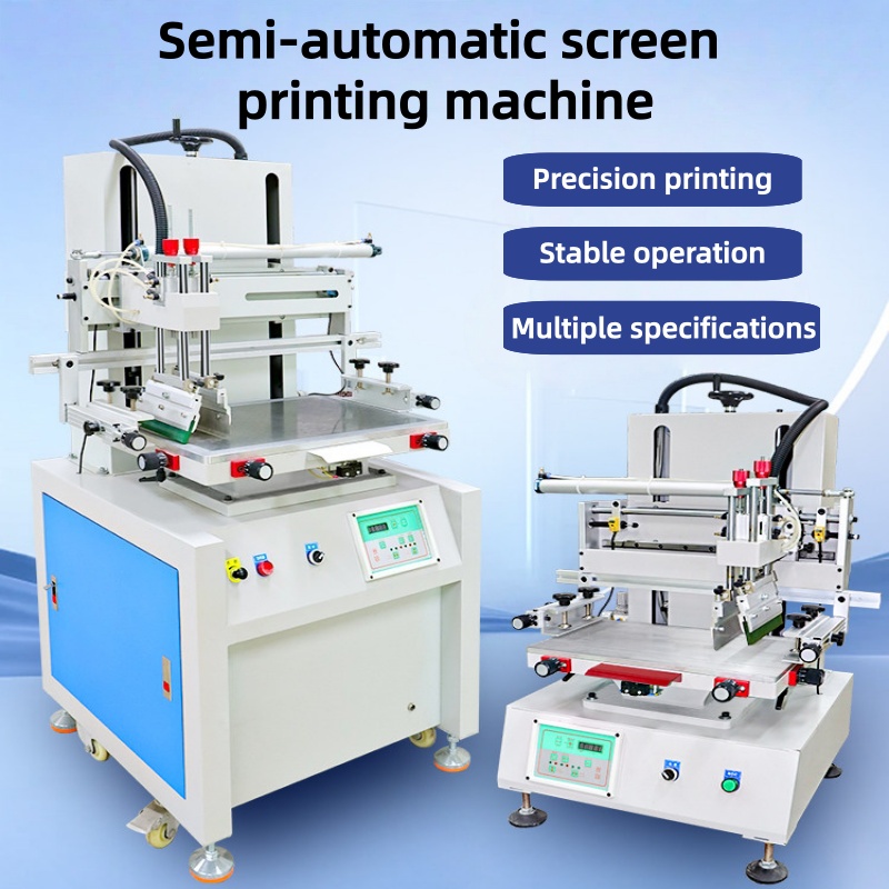Silk Screen Printing - Verticale semi-automatische zeefdrukmachine, pneumatische vlakke zeefdrukker