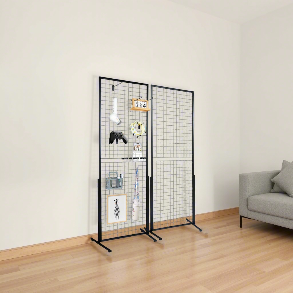Art Craft Show - Dubbelzijdige torenvormige gridwall displayrek, draagbare draadrek