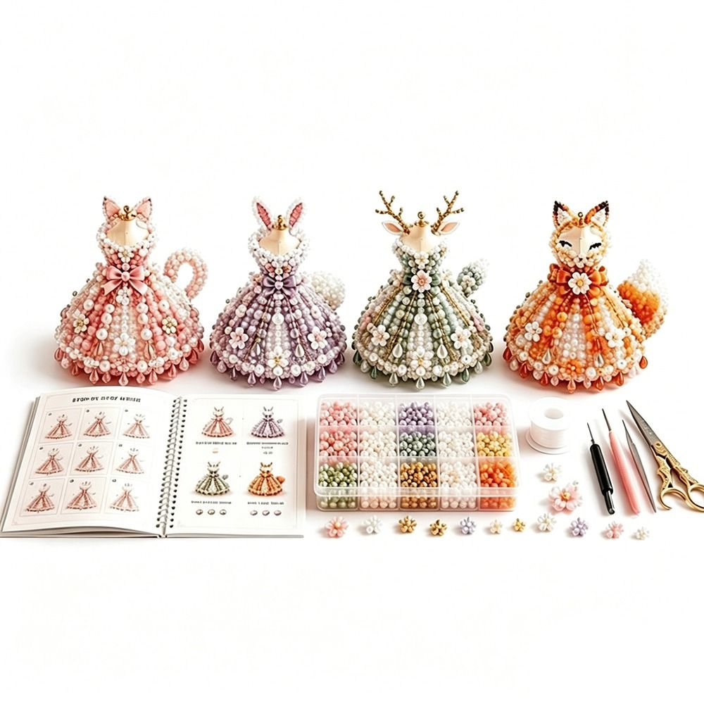Art Craft And Design - Miniatuur kralen 3D kralenjurk kit schattig