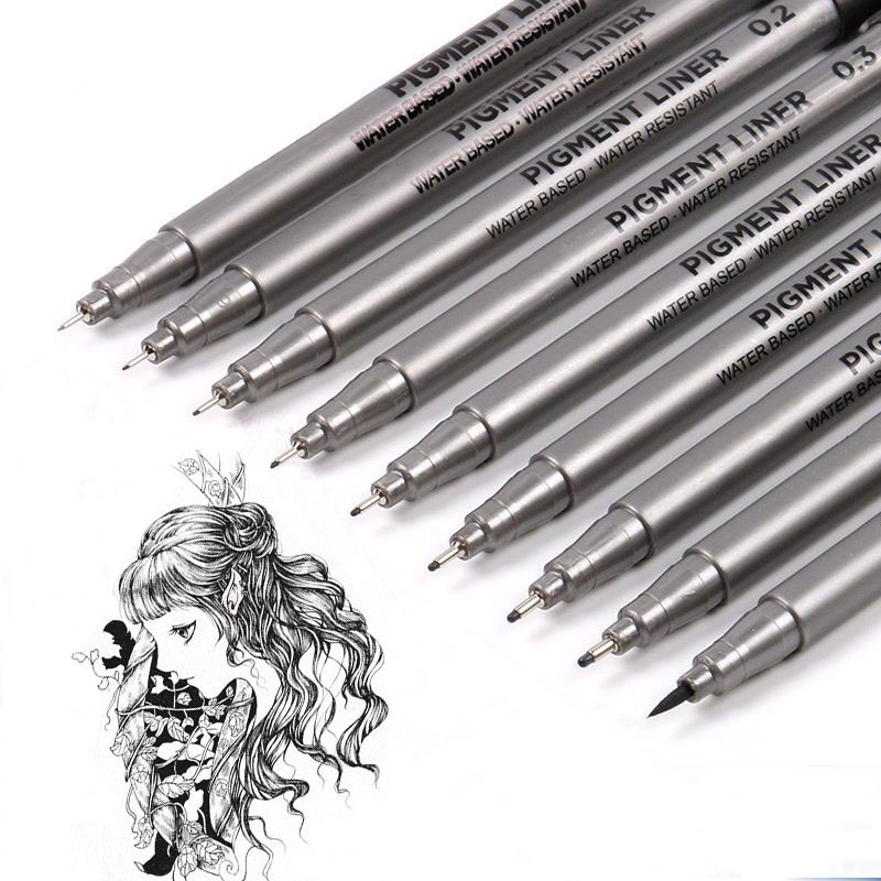 Calligraphy Pen Set - 9 stks/set Pigment Liner Micron Inkt
