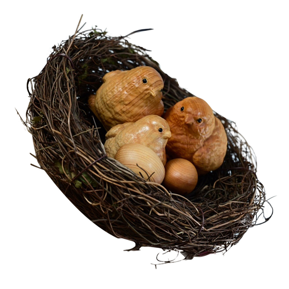 Art Craft Decoration Ideas - 1Set Klein Kuiken Beeldje Natuurlijk Houten