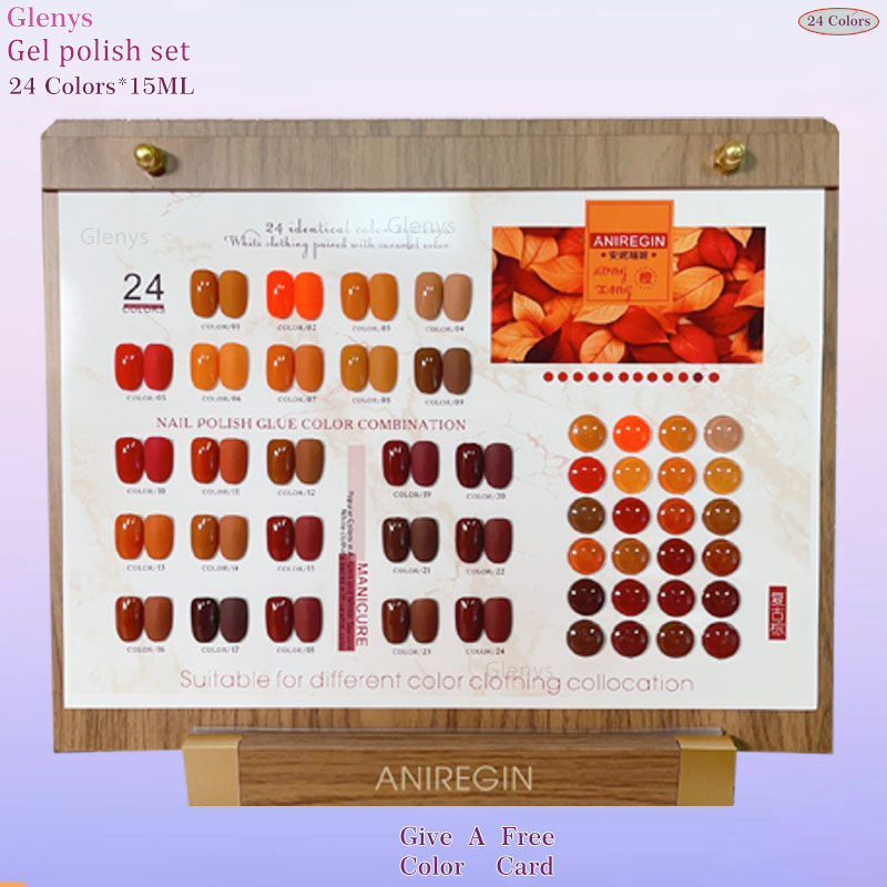 Art Craft Online - Vintage Bruine 24 Kleuren Nagellak Glue