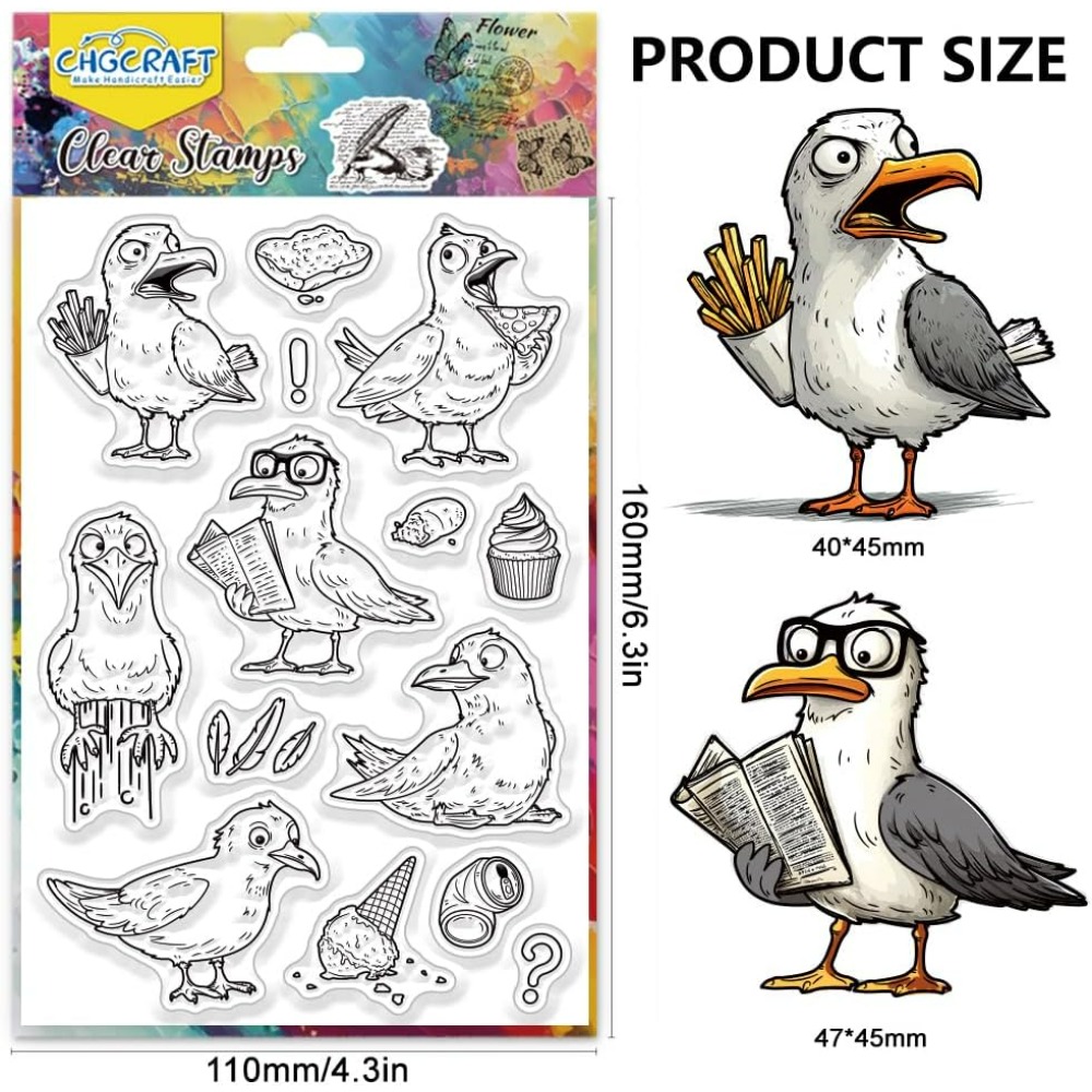 Artwork Craft - Meeuwen Clear Stamps Vogel Transparante Stempels