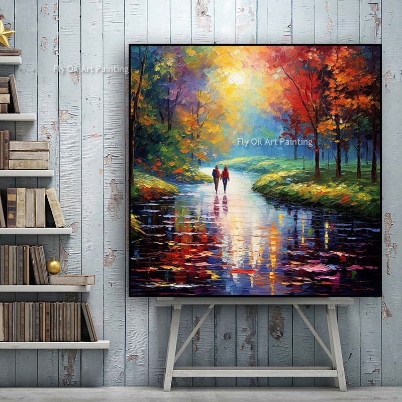 Art Craft Decoration Ideas - Idee abstracte geometrie vorm textuur canvas