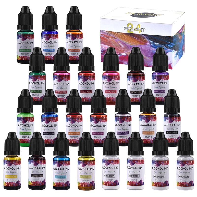 24 Kleur/Set 10Ml Hars Pigment - Alcohol Ink Set recensie en prijs