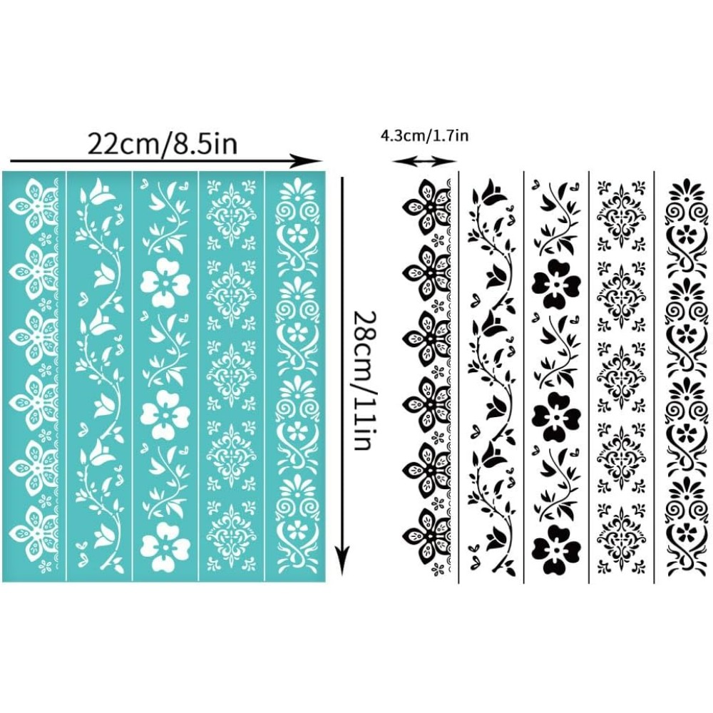 2-delige bloemenranden zeefdru - Silk Screen Printing recensie en prijs