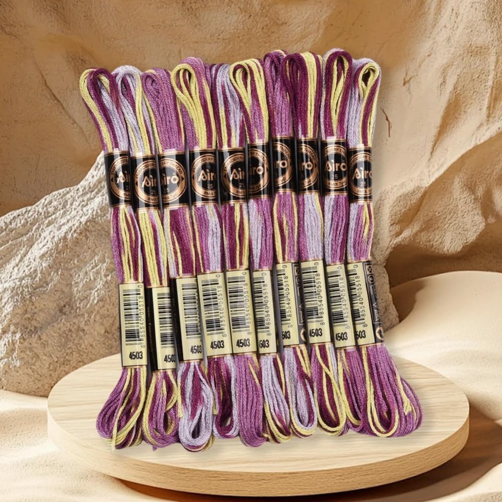 6-strengen paars bonte borduur - Artwork Craft recensie en prijs