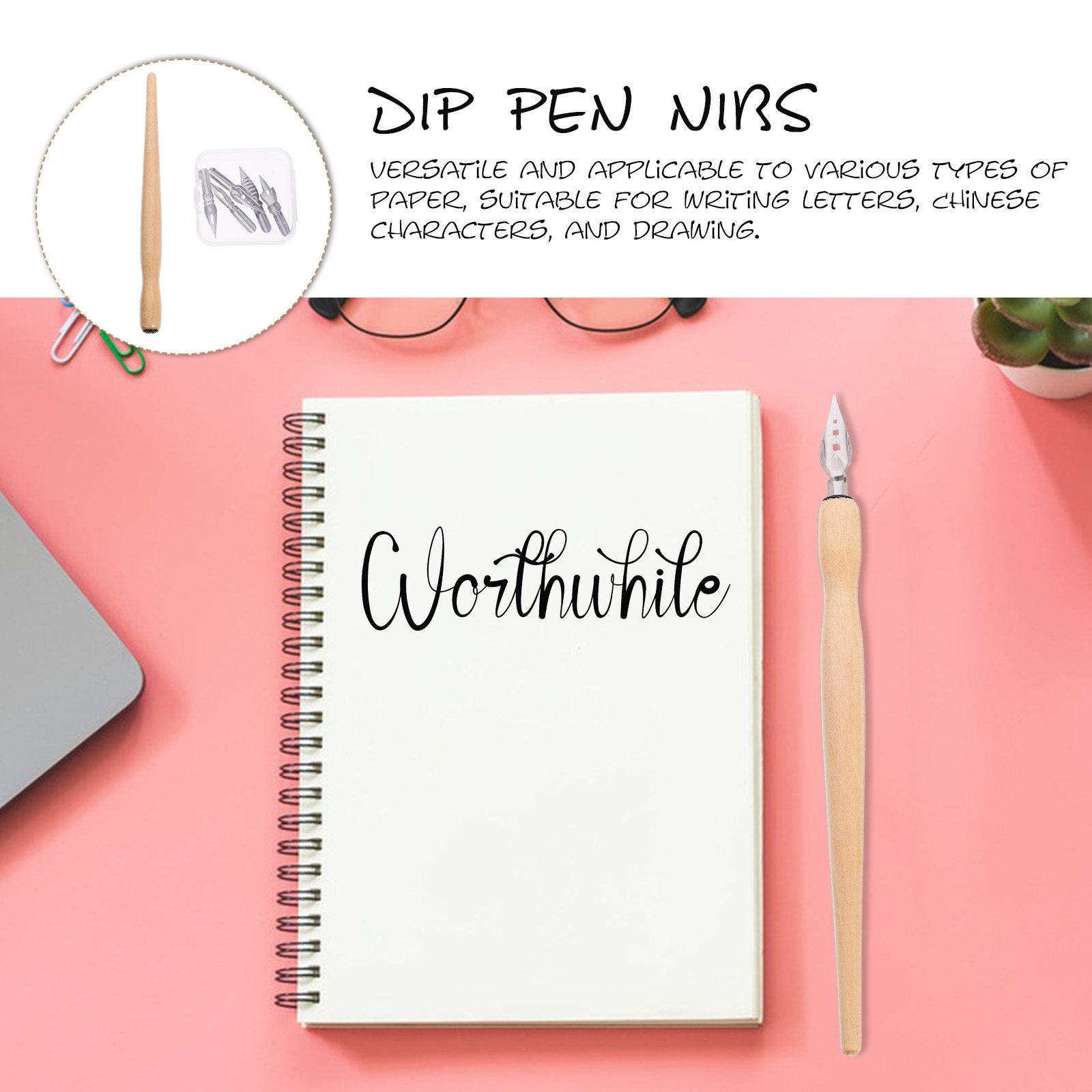 1 Set Dip Pen Set Houten Stale - Calligraphy Pen Set recensie en prijs