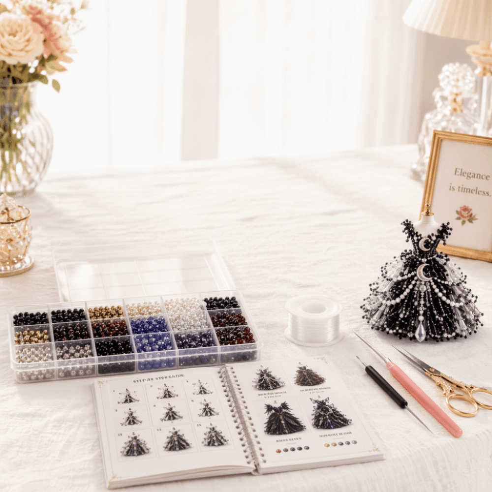 Miniatuur kralen 3D kralenjurk - Art Craft And Design recensie en prijs