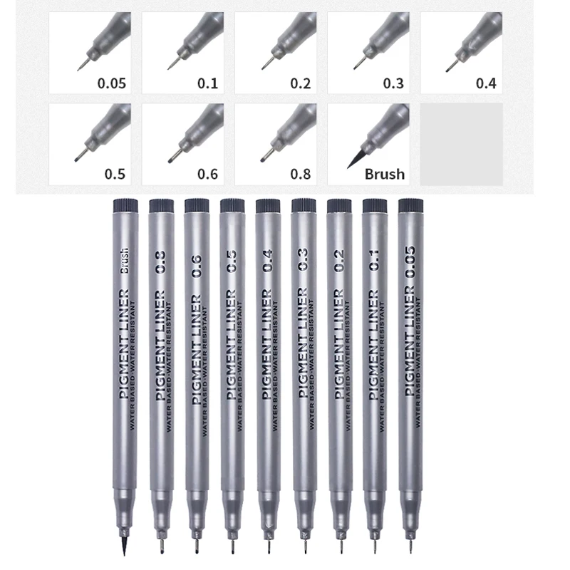 9 stks/set Pigment Liner Micro - Calligraphy Pen Set recensie en prijs