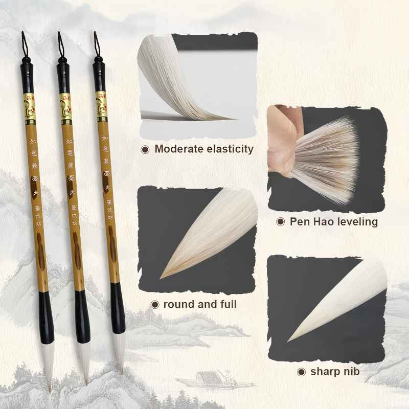 3-maten Chinese schrijfborstel - Calligraphy Pen Set recensie en prijs
