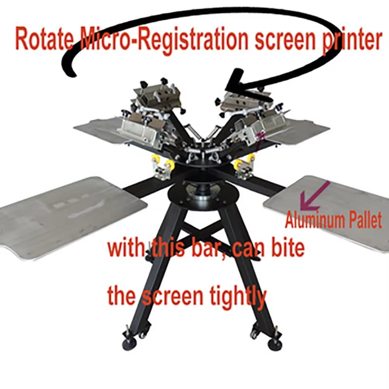 Rotatie Textielprintmachine 4  - Silk Screen Printing recensie en prijs