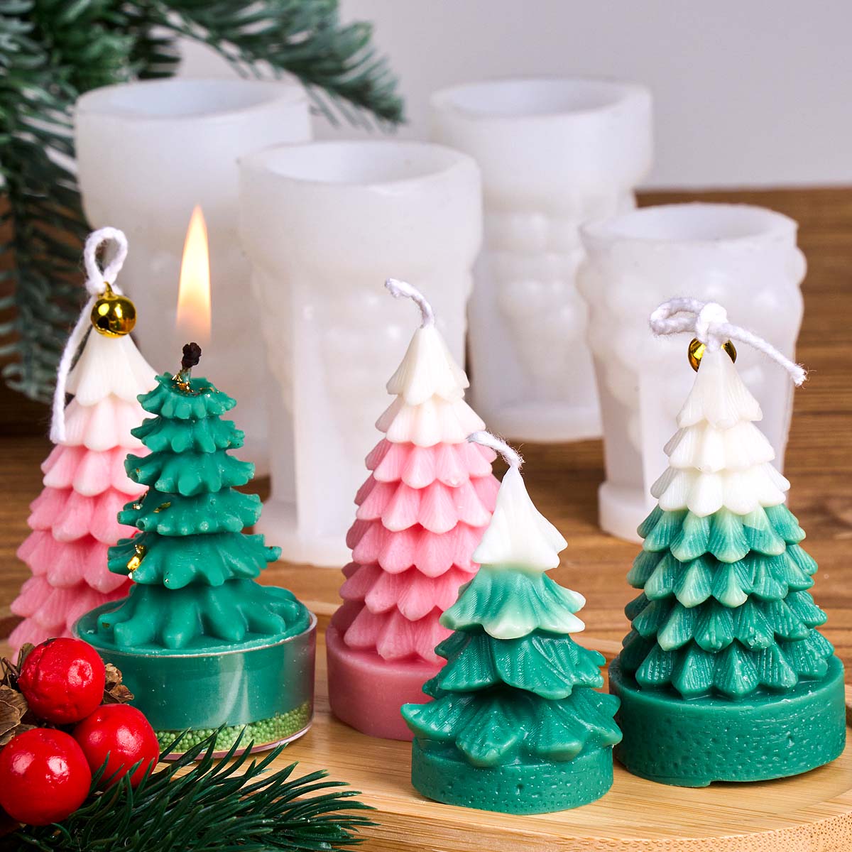 3D Kerstboom Siliconen Kaars S - Art Craft Show recensie en prijs